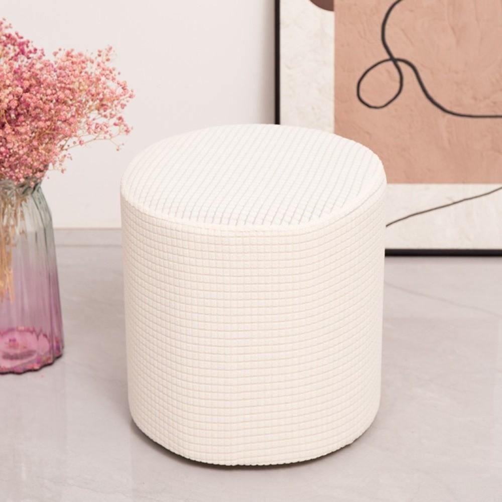 Круглая форма Круглый пуфик Чехол от пыли Универсальные чехлы на сиденья Эластичный чехол на стул из полярного флиса