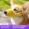 Grid Dog Mouth Cover Anti-bite and Anti-barking Adjustable Breathable Nylon Pet Short Mouth Cover Dog Mask
