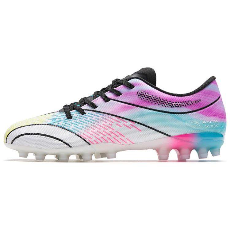 Anta MG Multi Ground Soft Ground, Artificial Ground, Natural Ground Abrasion Resistant Soccer Shoes Men's White Purple 912332222-2