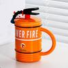 Ceramic Coffee Mug 450ml Funny Flame Extinguisher Cup with Lid Ice Chocolate Milk Beverage Mug Creative Gift for Men Women