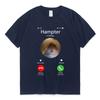 Dank Meme Hamster Staring Front Camera Hampter Calling T Shirt for Men Women Cute Oversized Graphics T-shirt 100% Cotton Tees