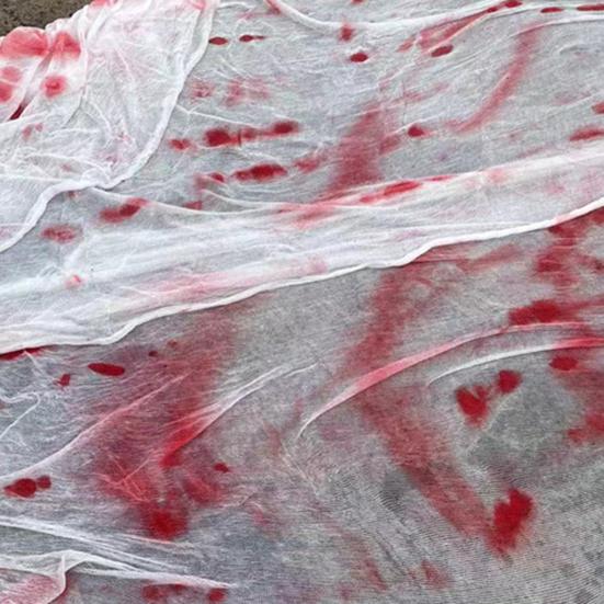 Украшение в виде паутины на Хэллоуин Гигантская эластичная паутина Декор из кровавой марли Имитация паутины Украшение дома с привидениями