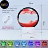 Светодиодная лампа для песка, художественная рамка с движущимся песком, RGB USB, песочные часы, 3D, глубокий морской пейзаж, дисплей в движении, украшение, ночник