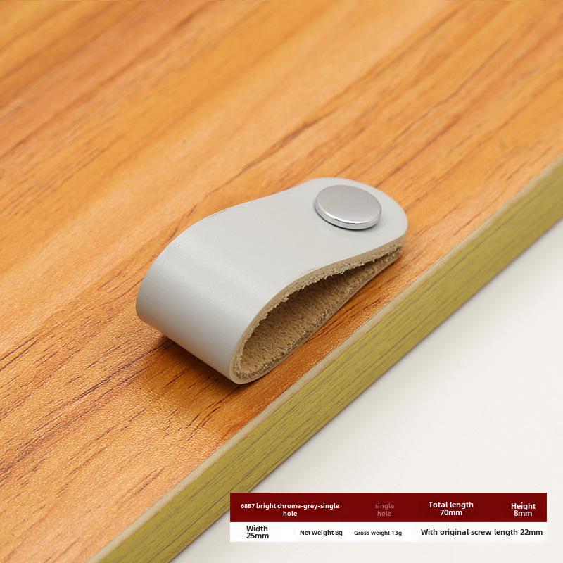 Кожаная ручка для шкафа, ящика, винного ящика и т. д. - акценты из цинкового сплава