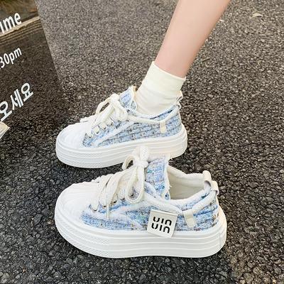 Ретро универсальные туфли с толстой подошвой, женская верхняя одежда, весна и осень 2025 года, легкие белые туфли для студентов с улучшенными чувствами