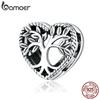 Металлические бусины Bamoer «Древо жизни» с квадратными отверстиями для женщин, изготовление ювелирных изделий из стерлингового серебра 925 пробы, подвеска для браслета
