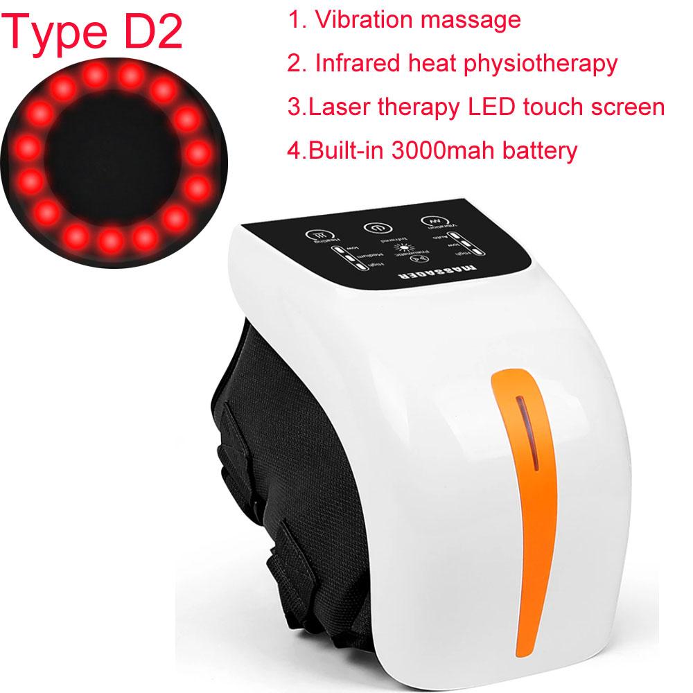 Беспроводной массажер для колена с подогревом, давление воздуха, горячий компресс, вибрация, инфракрасная физиотерапия, наколенник, массажер для лечения колена