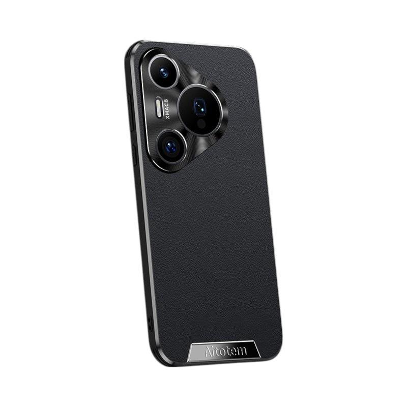 Применимо к чехлу для мобильного телефона Huawei pura80pro, линза со всех сторон, pura70pro, противоударный, деловой, интернет-знаменитость, мужской кожаный чехол