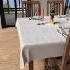 Anti-stain Square Tablecloth 180x180 Cm LUXURY White, by Soleil d'Ocre