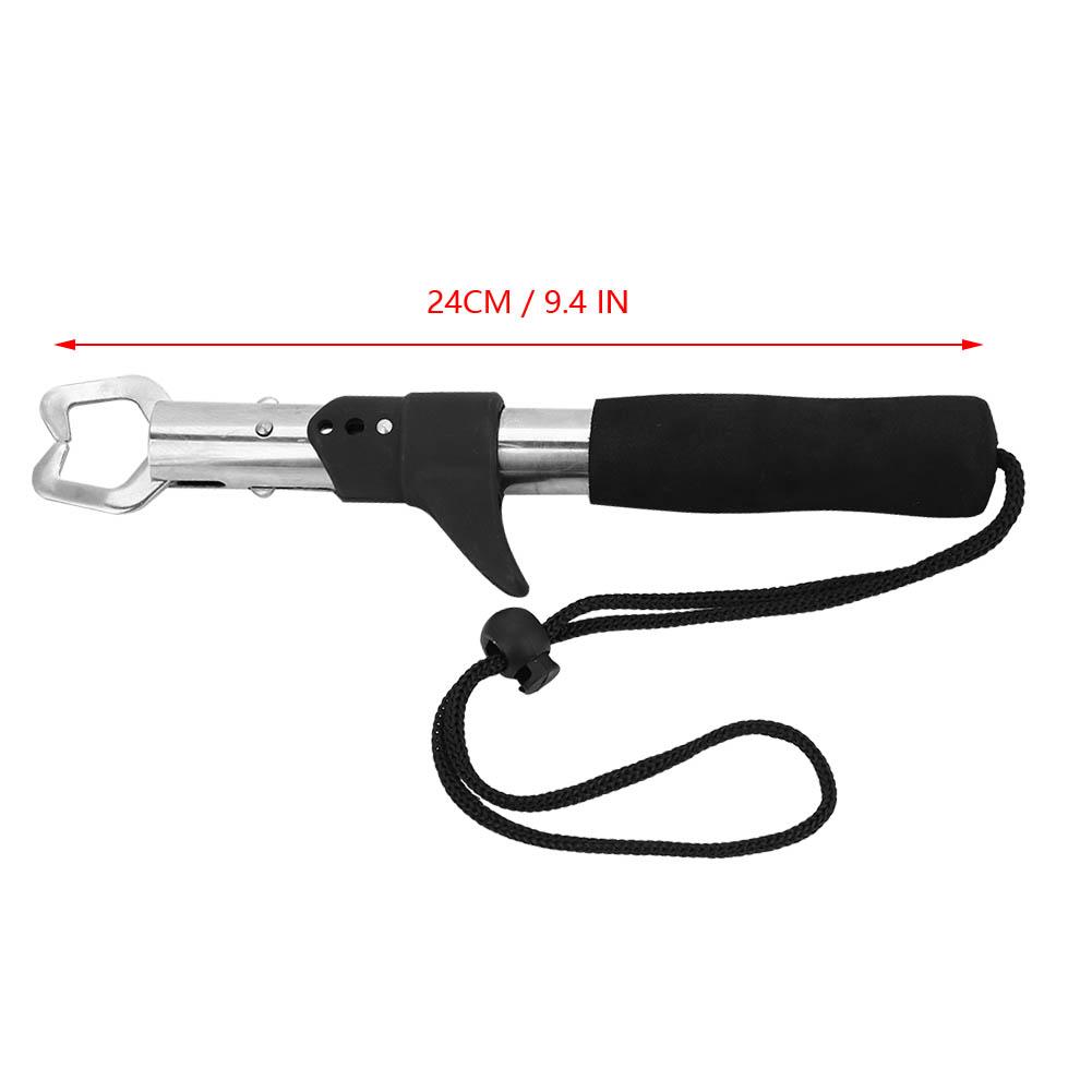Portable Stainless Steel Fish Lip Grips Gripper Grabber Holder Fishing Tool (Gun Shape Handle)