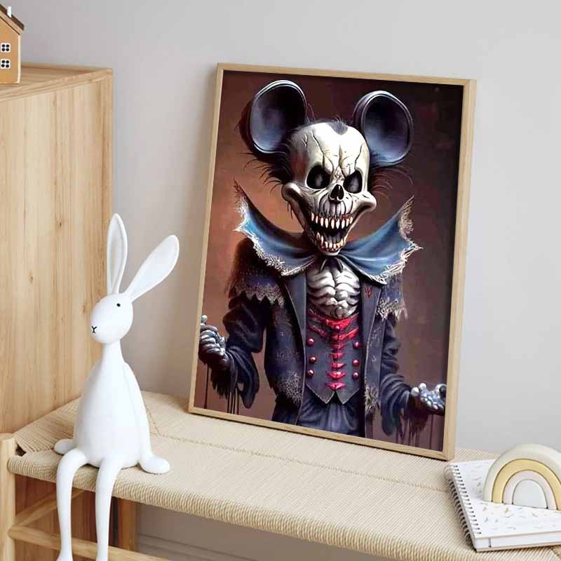 Disney Алмазная живопись Темный Череп Микки Маус 5D Мозаичное Искусство DIY Набор для вышивания крестиком Полностью Алмазный Домашний Декор Подарок