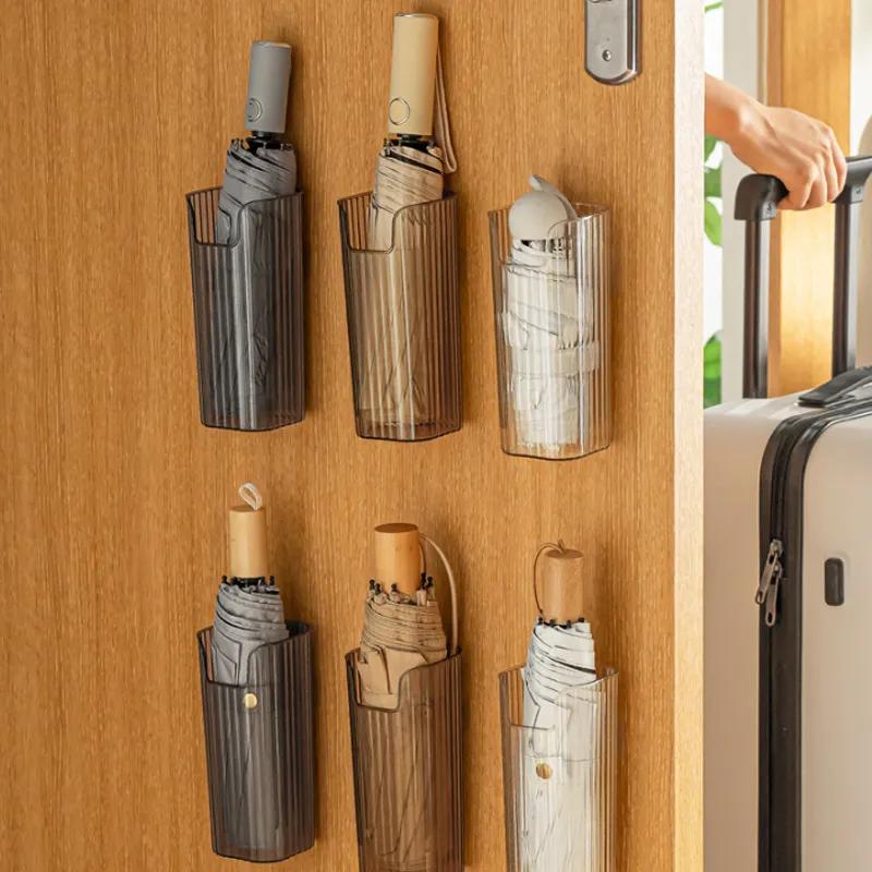 Настенная стойка для хранения зонтов для домашнего использования, без перфорации, креативная стойка для зонтов, простая длинная трубка, ящик для хранения зонтов YLE435