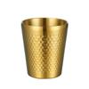 Hammered Texture Double-Wall Beer Cups Stainless Steel Milk Mugs New Cold Water Drinks Cup  Bar