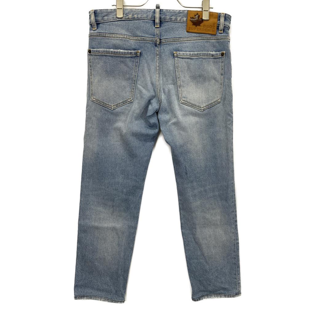 Dsquared2 S74LB0906 21Нержавеющая сталь Синие Узкие Джинсовые Брюки Деним Низ 46 синийПоношенный