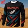 Honda 26 Новая Мужская Дышащая Мотоциклетная Футболка с Длинным Рукавом Быстросохнущая, Подходящая для Внедорожной и Открытой Езды