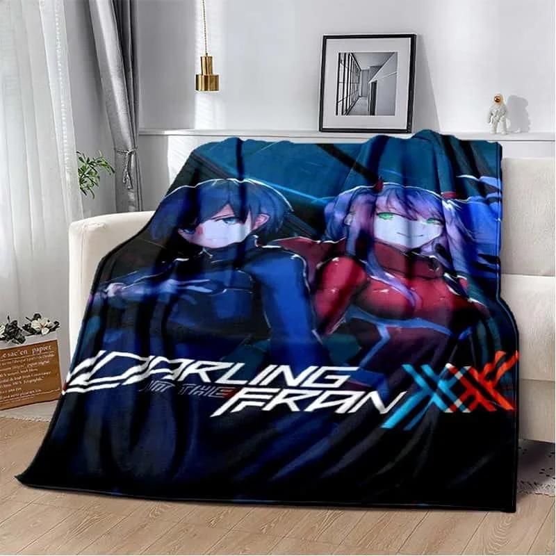 Плюшевое одеяло Zero Two Darling In The Franxx, Фланелевое одеяло-плед для гостиной, спальни, кровати, дивана, пикника, Покрытие