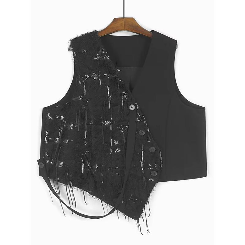 Xitao Асимметричный комплект из пайеток в стиле пэчворк HQQ2457