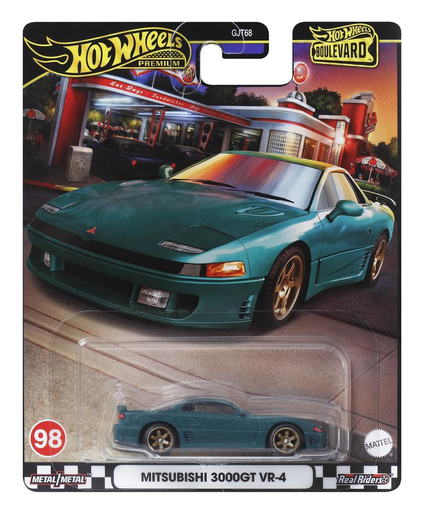 Hot Wheels Boulevard Mitsubishi 3000GT Vehicle Toy Mini Car for Ages 3 and Up Green HRT68 VR-4