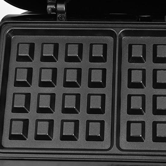 Вафельница с антипригарным покрытием, быстрый нагрев, вилка стандарта США, 110 В, вафельница на 2 ломтика, хлебопечка для сэндвичей для завтрака, машина для гриля, кухонные принадлежности