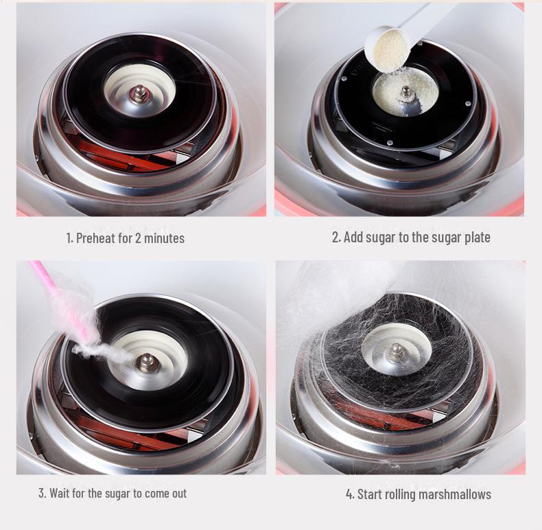 Детская автоматическая машина для приготовления сладкой ваты Benny Rabbit — мини-дизайн ручной работы