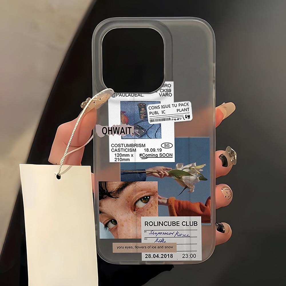 Чехлы для мобильных телефонов iPhone 11 13 15 Pro Max 12 14 Pro Max Чехол для iPhone 16 15 Plus 13 Pro 12 Mini 13 Mini Матовая текстура Нарисованные мультяшные цветы