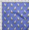 oneOone Cotton Flex Bluish Violet Fabric Animal Cat With Text Texture Craft Projects Decor Fabric Printed By The Yard 40 Inch