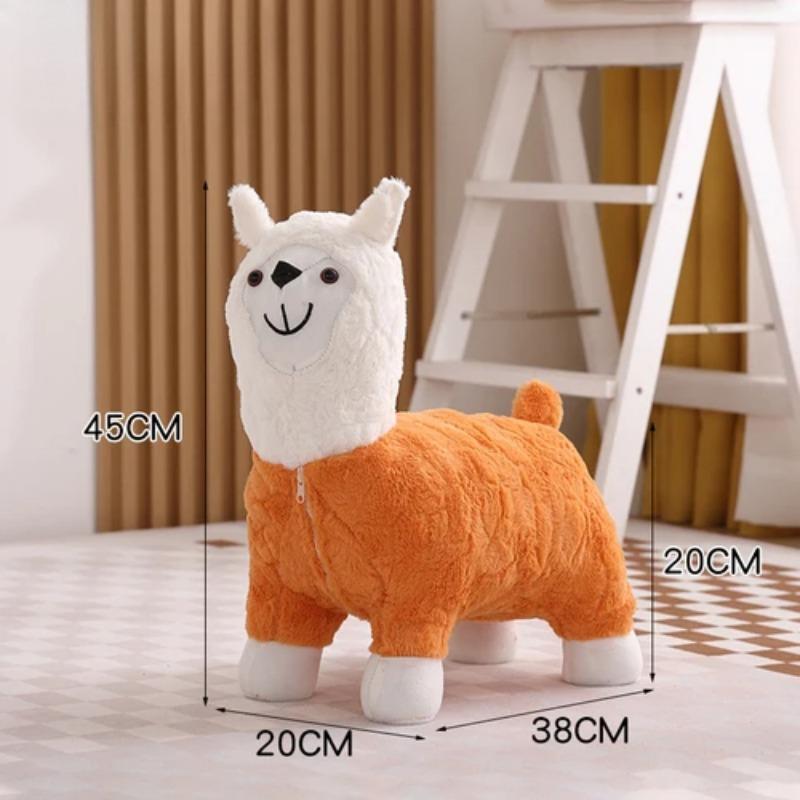 Интернет знаменитость Твердый Деревянный Табурет Альпака Детская Обувь Пеленание Мультфильм Маленькая Скамейка Милый Животный Стул Портативный Табурет Стул