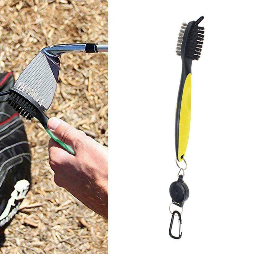 2-сторонний выдвижной очиститель канавок 3 в 1 Щетка для чистки канавок для гольфа Putte Wedge Clean Groove Clean