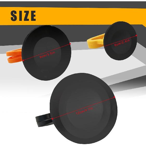 Glass Suction Cup Lifter Heavy Duty Tile Marble 3 Pack Black Orange Yellow