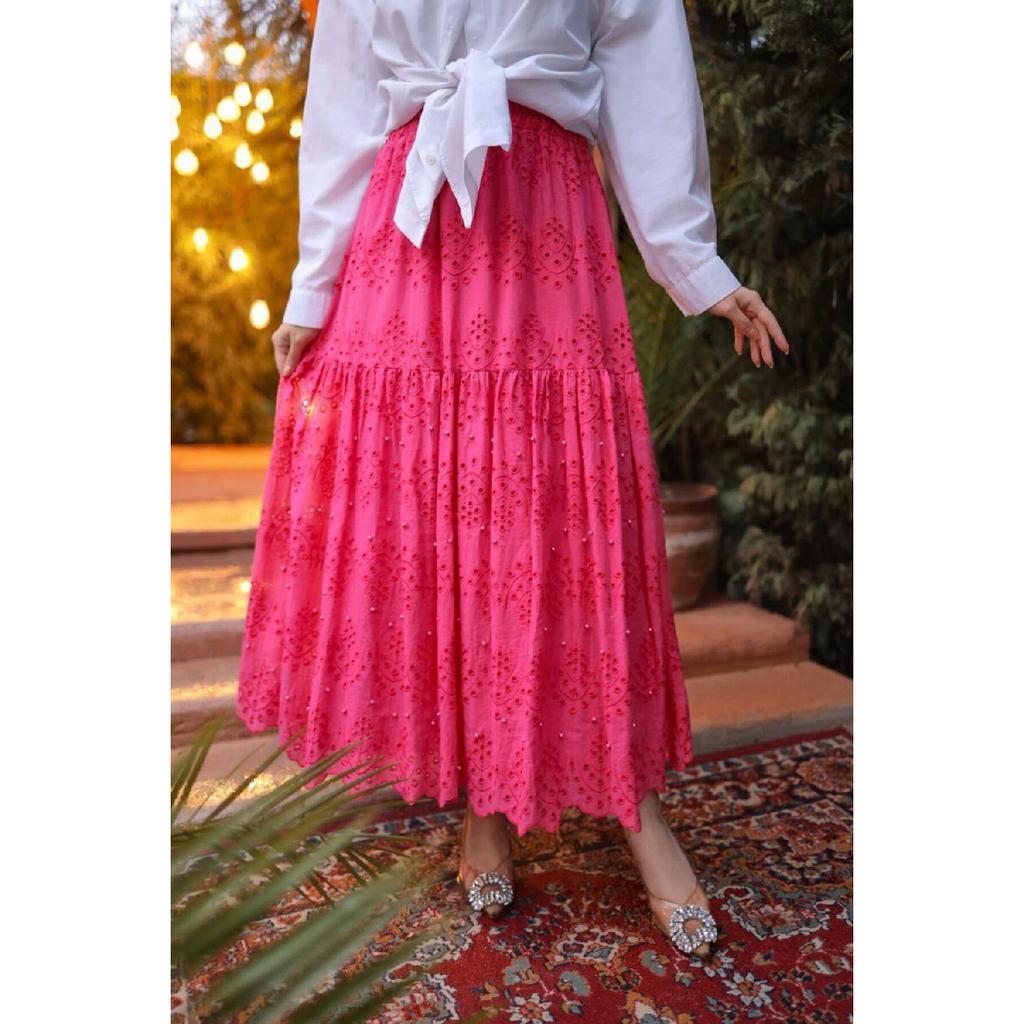 Copy - Scallop Long Summer Skirt