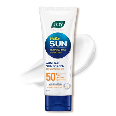 Минеральный солнцезащитный крем SPF 50 PA++++ для жирной кожи 50 мл | Без масел, Легкий, Не оставляет белых следов, Химическая защита