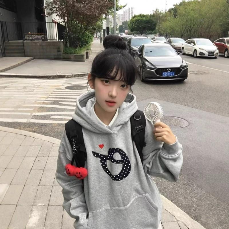Unisex Gray Hooded Sweatshirt Oversized Casual Pullover Winter With 3D Letter Print