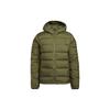 Logo Long Sleeve Hooded Down Jacket Men Outerwear Green GU3954