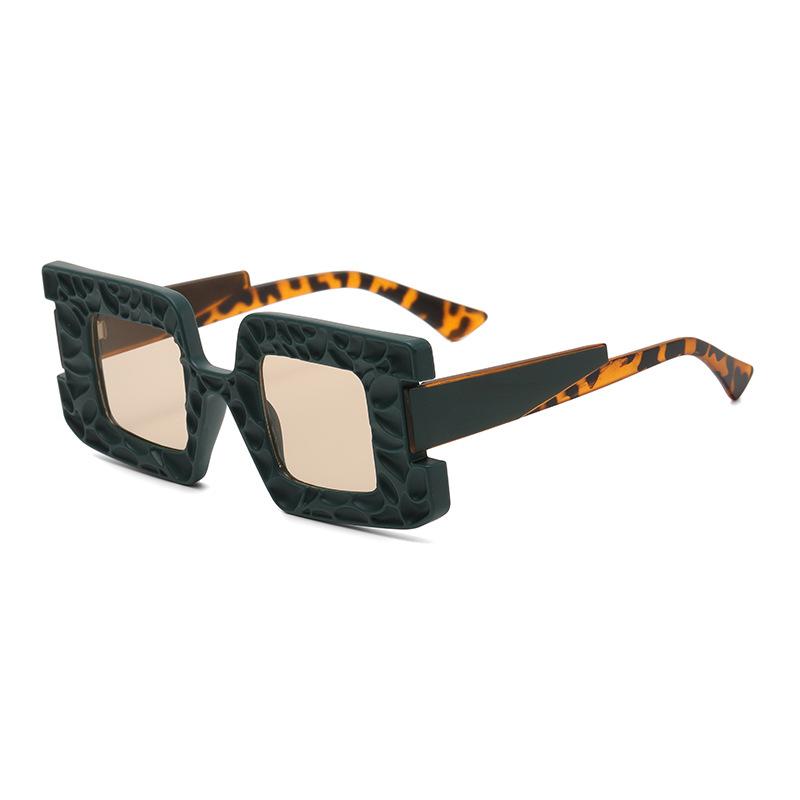 Большая оправа Дизайнерские квадратные винтажные вогнутые солнцезащитные очки класса люкс для женщин и мужчин, панк, популярные, оверсайз, УФ-защита 400