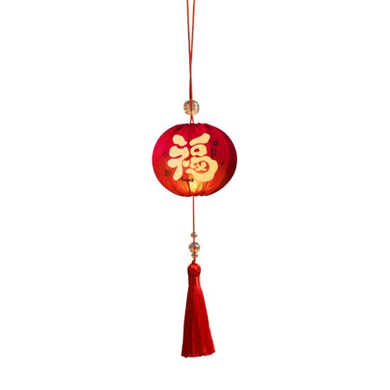 Китайский Новый год Подвесные фонарики Маленький светящийся красный фонарик с кисточкой для Нового года, Праздника весны, Свадебной вечеринки Декор
