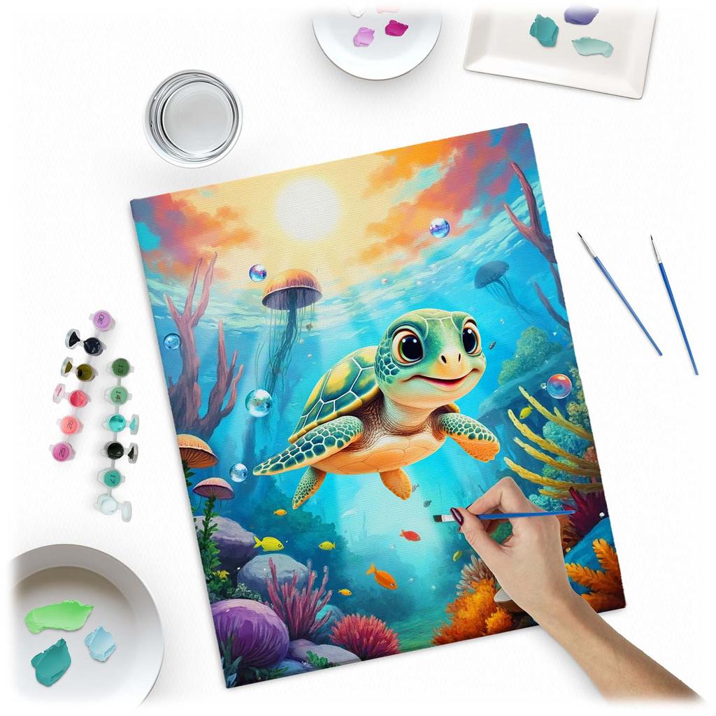 Paint By Number Picture 40X50 Cm Massido Turtle