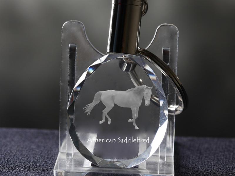 American Saddlebred – Pendant with a picture of a horse, crystal key ring in a gift box | Art-Dog