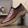 Men S Breathable Outdoor Casual Business Slip On Leather Shoes