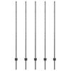 Embedded Fence Post 5 pcs Gray 200 cm