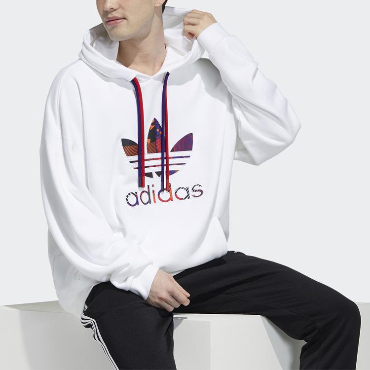 adidas Мужская толстовка с капюшоном Originals Trefoil CNY с двойными завязками, белая H09192