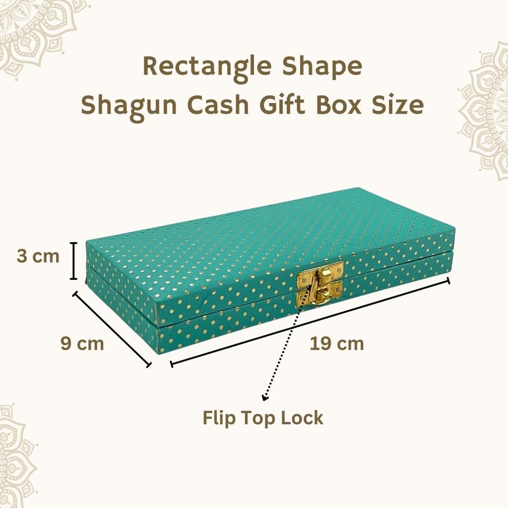 Decorative Wodden Shagun Cash and Jewellery Box for Wedding and Festive Gifting, Multicolour, 19 x 9 x 4 Centimeters