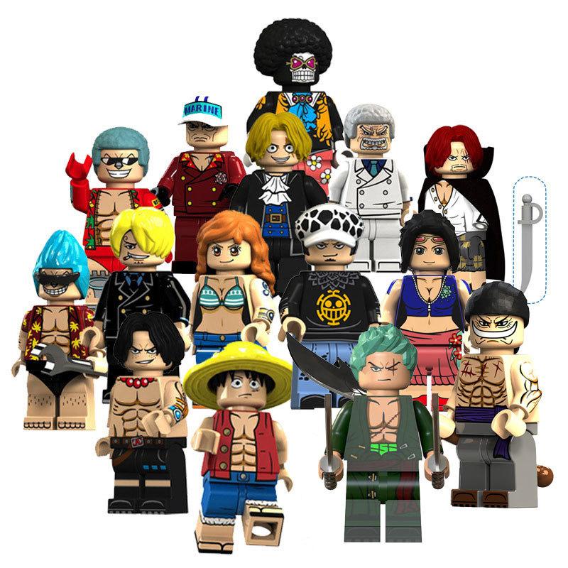 14 Models 15 Pirate Sailing Series Building Block Doll Small Particle Mosaic Toy King Bag