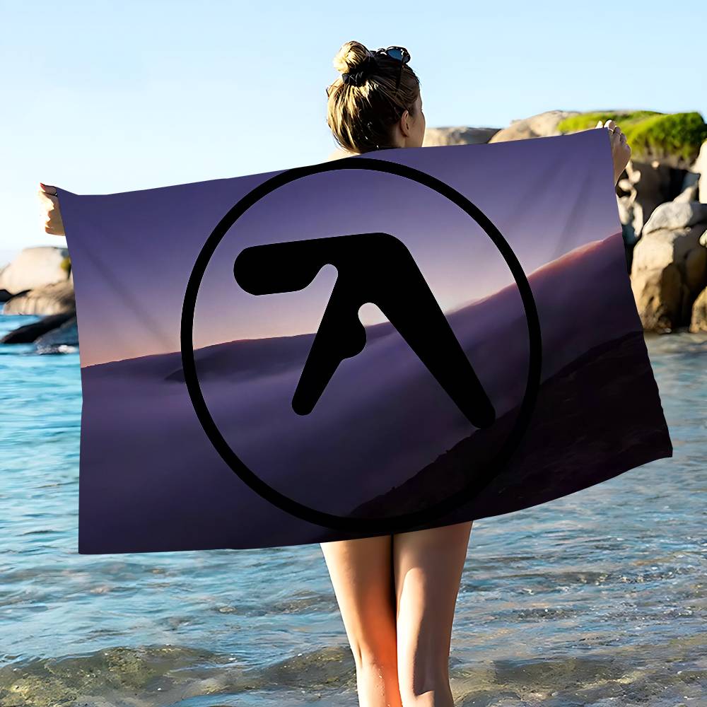 A-Aphex Twin Микрофибра С принтом Пляжное полотенце Альпинизм Йога Пляж Плавание Бег Впитывающее Мягкое полотенце