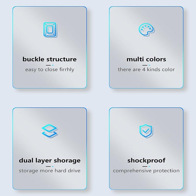 M.2 Бокс для твердотельных накопителей Кейс для хранения твердотельных накопителей на 4 слота с высокопрочным защитным корпусом