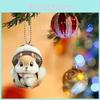 Interior Car Squirrel Decor Acrylic Pendant Christmas Tree Vehicles Ornament