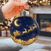 Snow Sphere Hanging Ornament Christmas Snow Scene Angel Ornament Clear Xmas Ball Decoration for Christmas Tree Home Winter Holiday Party