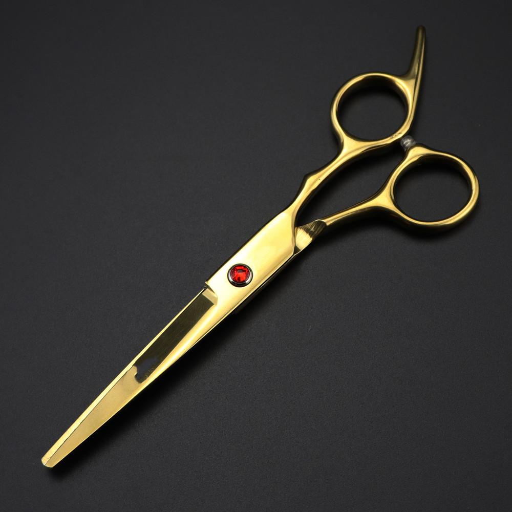 Профессиональные 6-дюймовые ножницы Red Gem для стрижки волос, филировочные парикмахерские инструменты, ножницы для стрижки, парикмахерские ножницы