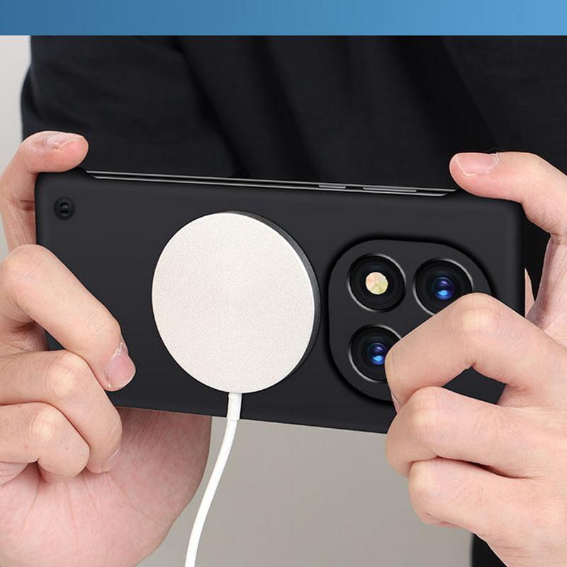 Безрамный тонкий магнитный чехол для телефона Xiaomi Poco F6 Pro X6 Redmi K70E Note 14 Pro 13 однотонный беспроводной зарядный противоударный чехол для MagSafe