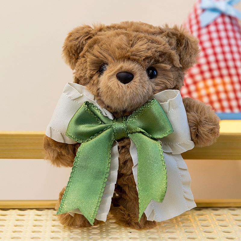 Teddy Cute Couple Bear Keychain Adorable Plush Bear With Bow Tie Decoration