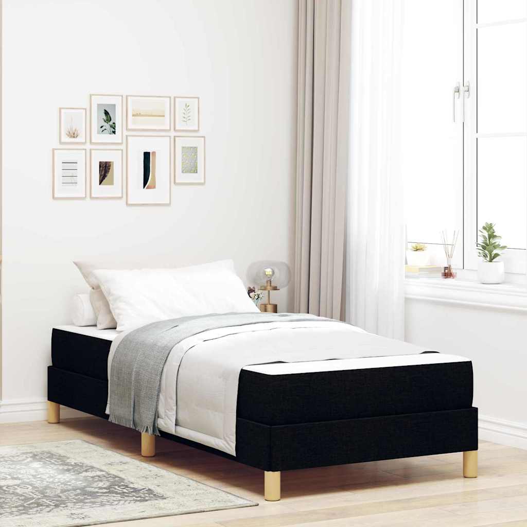 Box Spring Bed with Mattress Black 80 x 200 cm Fabric